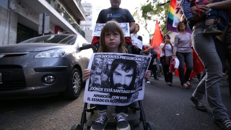 La marcha en Rosario, a un mes de la desaparición.