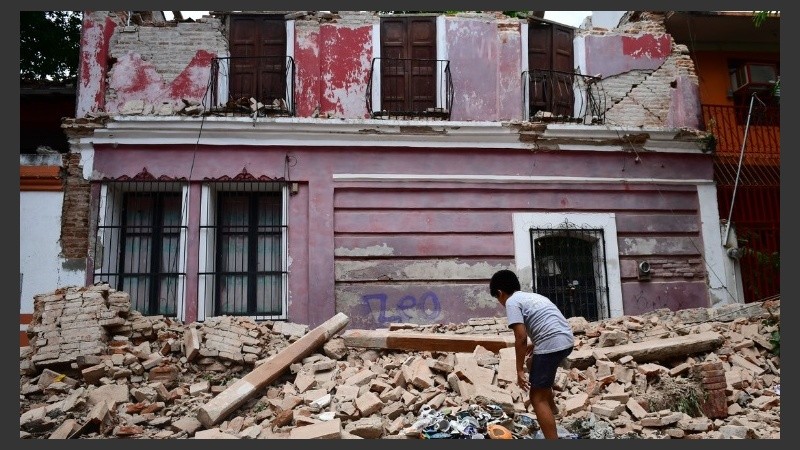 Destrucción por el terremoto en México.