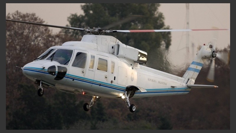 El helicóptero presidencial aterrizó de emergencia. 