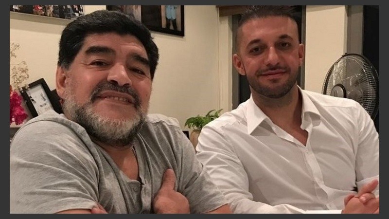 Diego Maradona junto a Matías Morla.