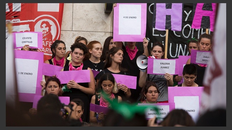 Mujeres recordaron a víctimas de femicidio en este 2019.