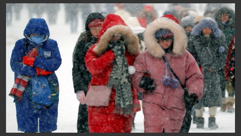 La temperatura en Moscú es de alrededor de los 10 grados bajo cero.