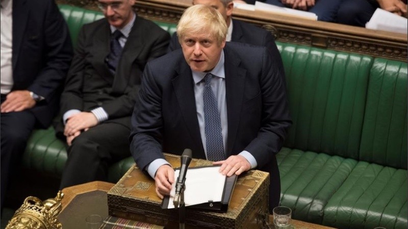 Boris Johnson en el debate parlamentario.