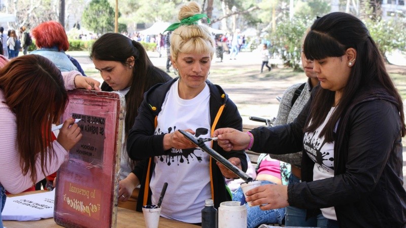 La plaza San Martín fue el lugar donde jóvenes mostraron todo lo que hacen dentro del programa Nueva Oportunidad.