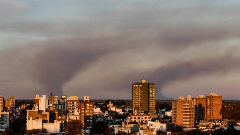 El humo de las islas entrerrianas.