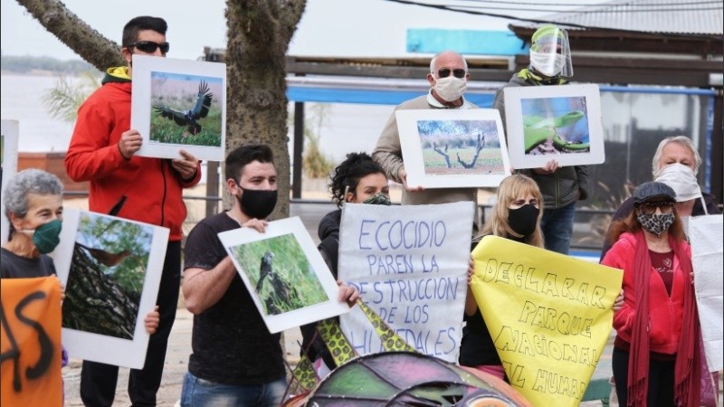 Imágenes de la marcha que se llevó a cabo en la rambla Catalunya por las quemas en las islas. 