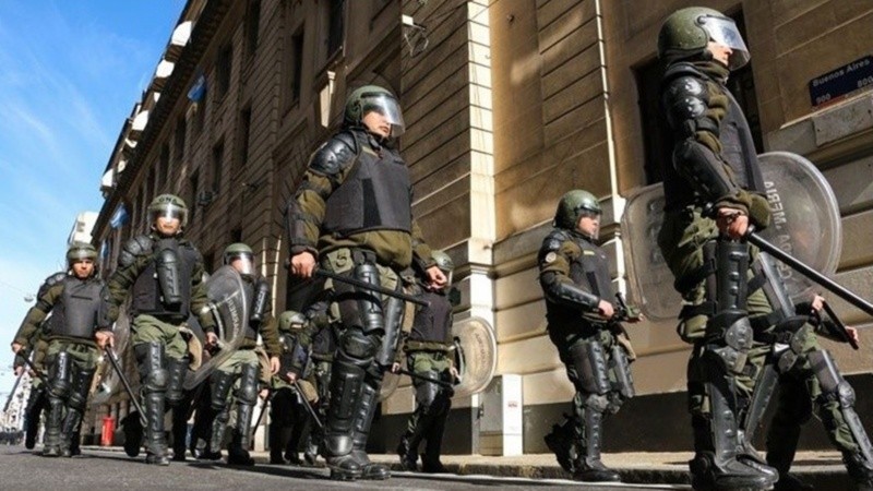 Fuerzas federales en Rosario.