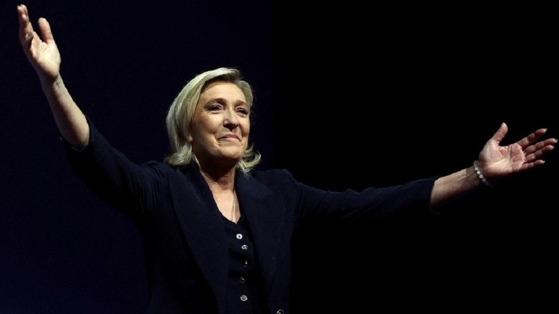 Marine Le Pen, la líder de la ultraderecha de Francia, gran ganadora de la elección.