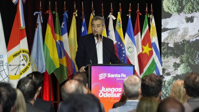 La presentación de los Juegos Odesur 2026, que tendrán como sedes a Rosario, Santa Fe y Rafaela.