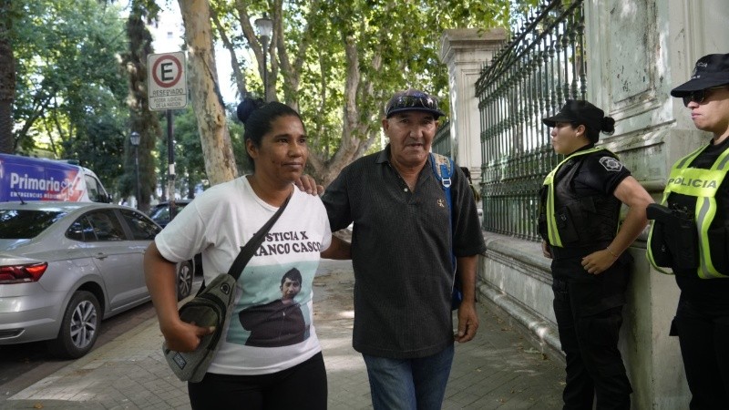 Familiares de Franco Casco estuvieron presentes en la audiencia.