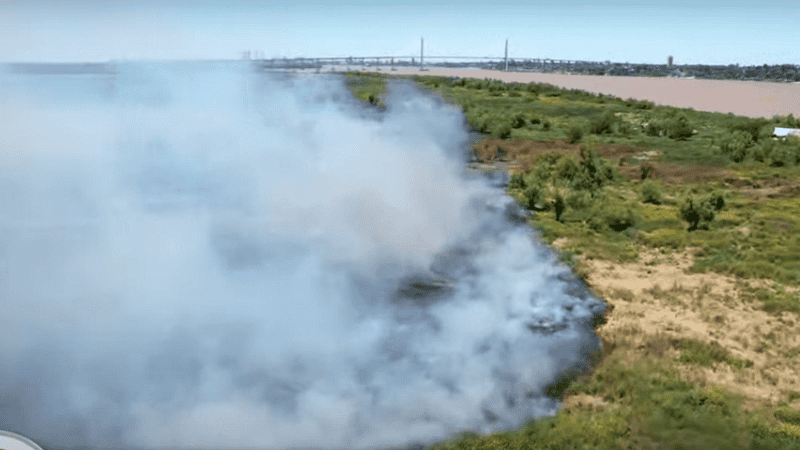 Las imágenes desde el aire del drone de El Tres.