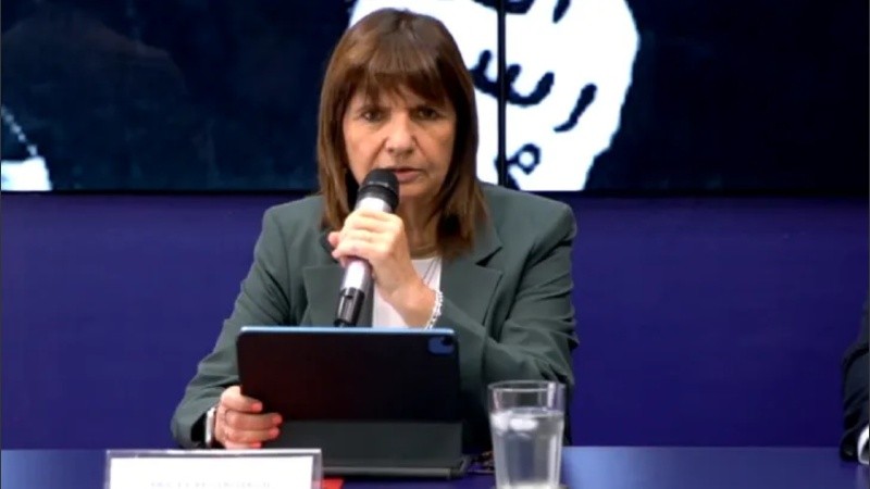 La ministra de Seguridad Patricia Bullrich.