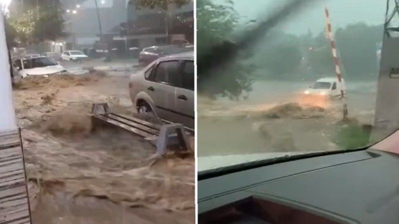 El río Santa Rosa se desbordó.