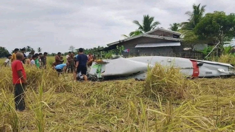 Una avioneta privada se estrelló este jueves en Maguindanao del Sur, en el sur de Filipinas.