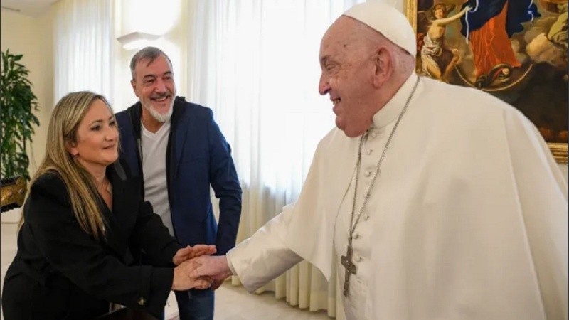 Los referentes de ATE tras reunirse con Francisco en la Casa Santa Marta.