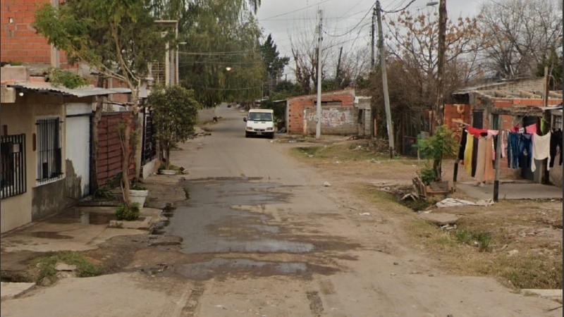 La cuadra donde ocurrió la segunda balacera este domingo, con un fallecido y cuatro heridos.