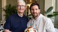 La foto de Lionel Messi con Tim Cook, el multimillonario CEO de Apple, ¿con un anuncio?