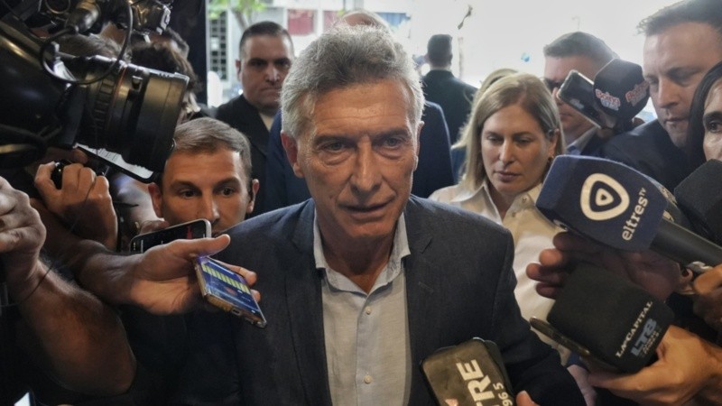 Macri hizo pie en la Bolsa de Comercio este martes apenas pasadas las once de la mañana.