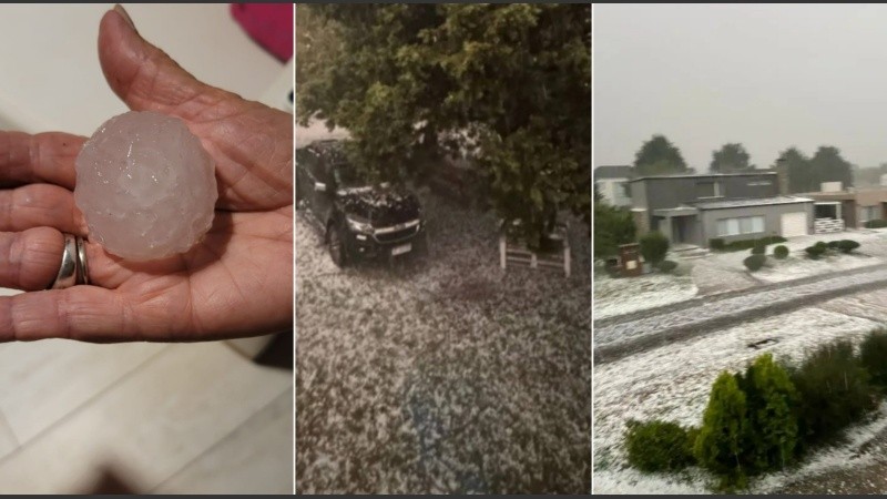 Las redes se llenaron de postales del durante y el después de la tormenta de granizo.