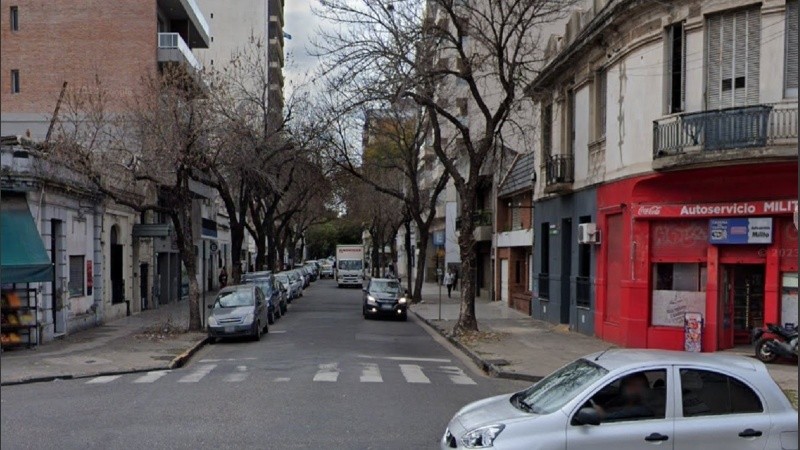 La esquina de Alvear al 1500, donde ocurrió la muerte dudosa de su pareja.