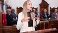 Zabalza durante su discurso de asunción como ministra del máximo tribunal provincial.